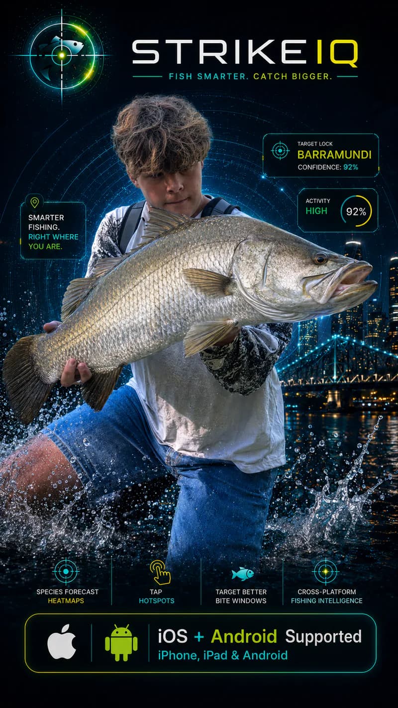 Angler holding a large fish with StrikeIQ targeting graphics